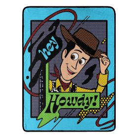 Disney Pixar Toy Story Pop Art Woody Micro Raschel Throw Blanket 46x60 Inches