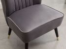 Elon Contemporary Velvet Upholstered Accent Chair, Gray