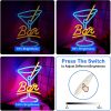 1pc orange vertical BAR goblet neon sign colorful luminous lamp indoor and outdoor decorative pendant light
