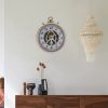 20 Inch Modern and Vintage Metal Wall Clock, Gear Design, White