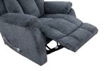 Man Wah Calgary Manual Upholstered Swivel Recliner, Slate