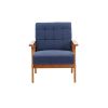 Accent Chairs Set of 2 with Side Table, Mid Century Modern Accent Chair, Wood and Fabric Armchairs Side Chair, Lounge Reading Comfy Arm Chair for Livi