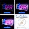 1pc LED Bar Neon Sign, USB & Batteries Powered Neon Light, Letters Decorative Night Lights For Bedroom Wedding Birthday Party Game Room Home Wall Deco