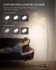 Floor Lamp 5 Arc Multi Heads 3 Levels Color Temperature Brightness Adjustable Touch Control Dimmer 450 Degree Rotatable for Living Room etc