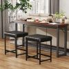 2 Pack Vanity Stool Chair, Makeup Stool, Faux Leather Vanity Stool, Modern Foot Stool for Vanity Makeup, Living Room, Bedroom and Entryway, Barstools