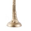 16 Inch Tall Artisan Candle Holder Inspired by A Palm Tree, Iron, Gold