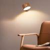 Walnut Magnetic Rechargeable Portable Motion Senseor Wall Lamp Dimmable Wall Scone Bedside Lamp