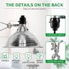 Clamp Lamp Light with 8.5 Inch Adjustable Aluminum Reflector and 6 Feet Cord, up to 150W E26 Socket (no Bulb Included), Silver and Black, 4 Pack