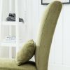 Pisano Contemporary Chenille Fabric Armless Accent Chair with Pillow, Green