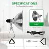 Clamp Lamp Light with 8.5 Inch Adjustable Aluminum Reflector and 6 Feet Cord, up to 150W E26 Socket (no Bulb Included), Silver and Black, 4 Pack