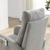 [Video] Welike 27.6"W Modern Accent High Backrest Living Room Lounge Arm Rocking Chair, Two Side Pocket(W83453336)