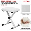 5 Core Keyboard Bench X Style Piano Stool Padded Adjustable Keyboards Chair - KBB 02 WH