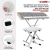5 Core Keyboard Bench X Style Piano Stool Padded Adjustable Keyboards Chair - KBB 02 WH