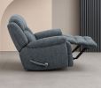 Man Wah Calgary Manual Upholstered Swivel Recliner, Slate