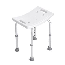 VEVOR Shower Chair, Adjustable Height Shower Stool with Built-in Handles, Shower Seat for Inside Shower or Tub, Non-Slip Bench Bathtub Stool Seat for