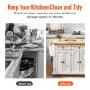 VEVOR Kitchen Island Cart with Solid Wood Top, 35.4" Width Mobile Carts with Storage Cabinet, Rolling Kitchen Table with Spice Rack, Towel Rack, and D