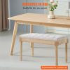 VEVOR Upholstered Bench, 16"W Ottoman Bench, End of Bed Bench with Foam Padded Cushion and Rubberwood Legs, Tufted Footrest Stool Entryway Bench for D