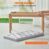 VEVOR Upholstered Bench, 16"W Ottoman Bench, End of Bed Bench with Foam Padded Cushion and Rubberwood Legs, Tufted Footrest Stool Entryway Bench for D