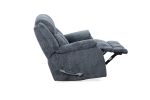 Man Wah Calgary Manual Upholstered Swivel Recliner, Slate