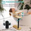 Bath Tub Tray Table, Liftable Freestanding Bamboo Bath Tray Caddy for Tub Against Wall, Bath Table Tray Tub Shelf Bathroom Organizer Shelf for Luxury