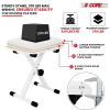 5 Core Keyboard Bench X Style Piano Stool Padded Adjustable Keyboards Chair - KBB 02 WH