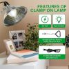 Clamp Lamp Light with 8.5 Inch Adjustable Aluminum Reflector and 6 Feet Cord, up to 150W E26 Socket (no Bulb Included), Silver and Black, 4 Pack