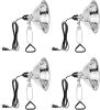 Clamp Lamp Light with 8.5 Inch Adjustable Aluminum Reflector and 6 Feet Cord, up to 150W E26 Socket (no Bulb Included), Silver and Black, 4 Pack