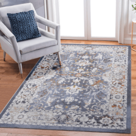 LOOM  LUXE Collection 5X7 Grey  Abstract Non-Shedding Living Room Bedroom Dining Home Office Stylish And Stain Resistant Area Rug (Color: Blue)