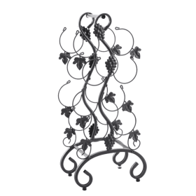 8-Bottle Freestanding Metal Wine Rack, Portable,4-Tier For Desktop,Restaurant,Wine Cellar (Color: Black)