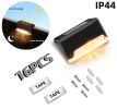 16PCS solar outdoor light, spring camping outdoor light, outdoor LED step light, solar charging, suitable for balconies, terraces, stairs, fences, cou