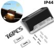 16PCS solar outdoor light, spring camping outdoor light, outdoor LED step light, solar charging, suitable for balconies, terraces, stairs, fences, cou