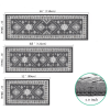 Kitchen Rug Sets 3 Piece with Runner Non Slip Kitchen Rugs and Mats Washable Kitchen Mats for Floor Thick Kitchen Floor Mat Carpet Runner Rugs for Hal