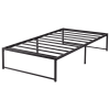 Bed Frame Metal Platform Mattress Foundation with Steel Slat Support, No Box Spring Needed, Easy Assembly, Black