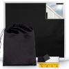 Blackout Curtains with Ruler and Tape Portable Window Curtain Black Oxford Cloth No Drill Window Shades Cuttable Temporary Black Out Shades for Home I