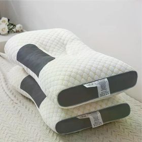 Buy 1 and get 1 free, a total of 2 soft knitted massage neck pillows - adjustable ergonomic correction contour support, high-quality pillow core, deta (Color: White)