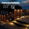 16PCS solar outdoor light, spring camping outdoor light, outdoor LED step light, solar charging, suitable for balconies, terraces, stairs, fences, cou
