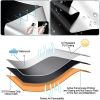 Blackout Curtains with Ruler and Tape Portable Window Curtain Black Oxford Cloth No Drill Window Shades Cuttable Temporary Black Out Shades for Home I
