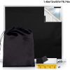 Blackout Curtains with Ruler and Tape Portable Window Curtain Black Oxford Cloth No Drill Window Shades Cuttable Temporary Black Out Shades for Home I