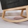 Modern Accent Rocking Chair Rocking Chair With Solid Wood Legs, Upholstered Nursery Glider Rocker, Comfy Armchair With Side Pocket, Living Room Lounge