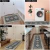 Kitchen Rug Sets 3 Piece with Runner Non Slip Kitchen Rugs and Mats Washable Kitchen Mats for Floor Thick Kitchen Floor Mat Carpet Runner Rugs for Hal