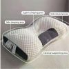 Buy 1 and get 1 free, a total of 2 soft knitted massage neck pillows - adjustable ergonomic correction contour support, high-quality pillow core, deta