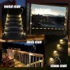 16PCS solar outdoor light, spring camping outdoor light, outdoor LED step light, solar charging, suitable for balconies, terraces, stairs, fences, cou