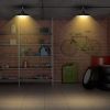 Solar Shed Lights Dual Lighting Heads Dimmable Timing Dusk To Dawn Sensor Hanging Lamp IP65 Waterproof Remote Control