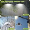 Solar Shed Lights Dual Lighting Heads Dimmable Timing Dusk To Dawn Sensor Hanging Lamp IP65 Waterproof Remote Control