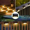 16PCS solar outdoor light, spring camping outdoor light, outdoor LED step light, solar charging, suitable for balconies, terraces, stairs, fences, cou