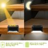 16PCS solar outdoor light, spring camping outdoor light, outdoor LED step light, solar charging, suitable for balconies, terraces, stairs, fences, cou