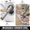Kitchen Rug Sets 3 Piece with Runner Non Slip Kitchen Rugs and Mats Washable Kitchen Mats for Floor Thick Kitchen Floor Mat Carpet Runner Rugs for Hal