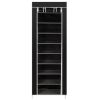 1 Large Capacity 10-Tier Non-Woven Shoe Rack, Space-Saving, Tall & Narrow, Movable for Dust Removal, Stable Structure, Multi-Color, Closet Storage Uni