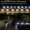 16PCS solar outdoor light, spring camping outdoor light, outdoor LED step light, solar charging, suitable for balconies, terraces, stairs, fences, cou