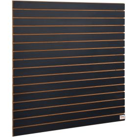 VEVOR Slatwall Panels, 4 Ft X 2 Ft Black Garage Wall Panels , Heavy Duty Garage Wall Organizer Panels Display For Retail Store, Garage Wall, And (Color: Black)